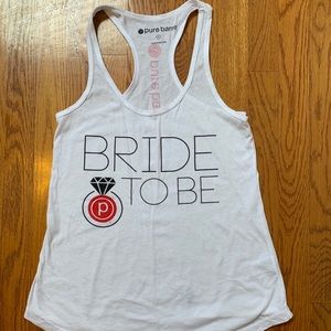 Pure Barre BRIDE TO BE Tank top. Size small.